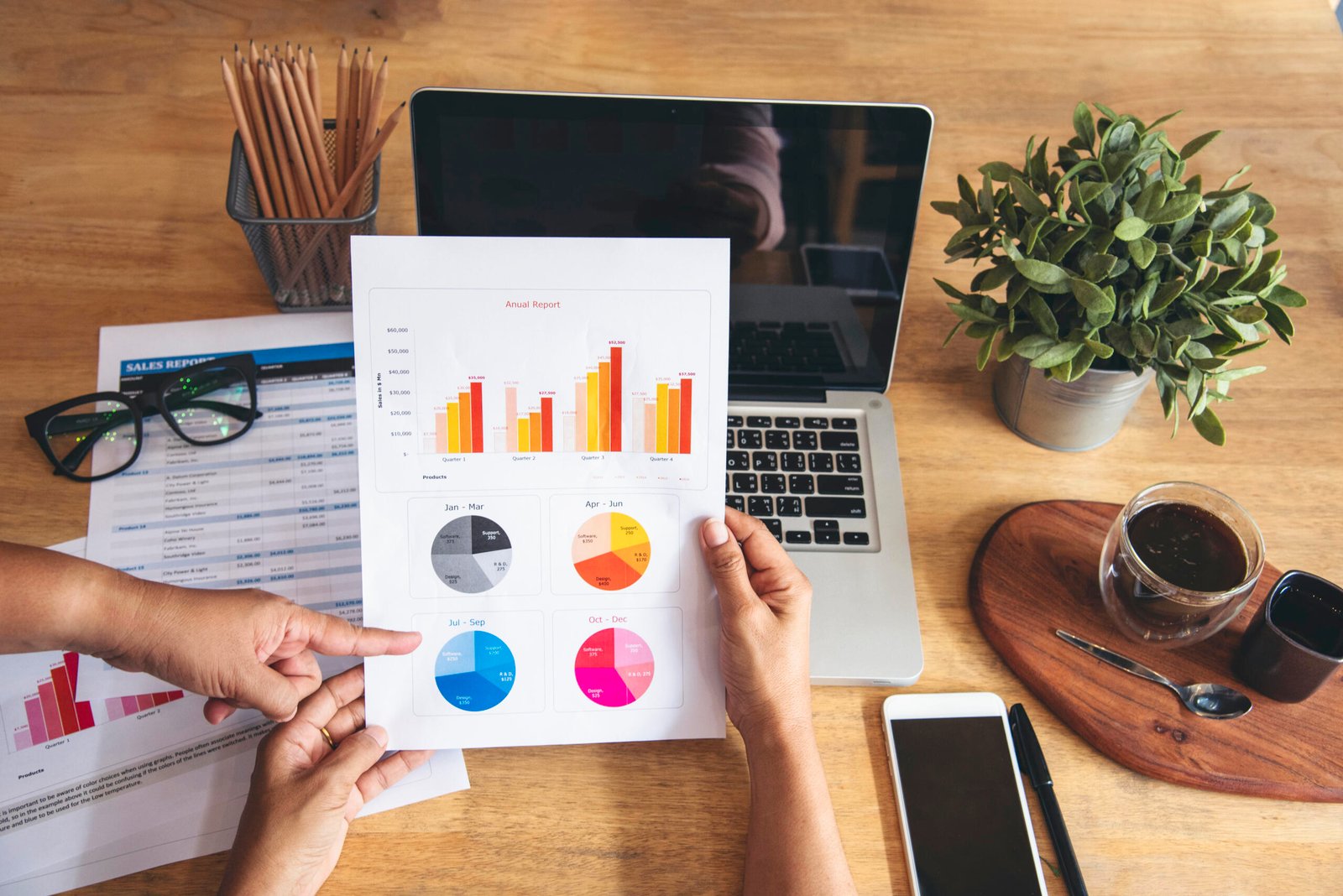 Revisión de gráficos y resultados para planificar una estrategia de marketing